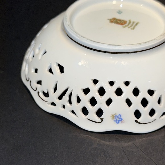 Schumann Arzberg Germany Floral Reticulated Trinket Plate - Picture 5 of 8